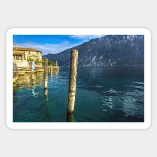 The waterside at Limone Sul Garda Sticker